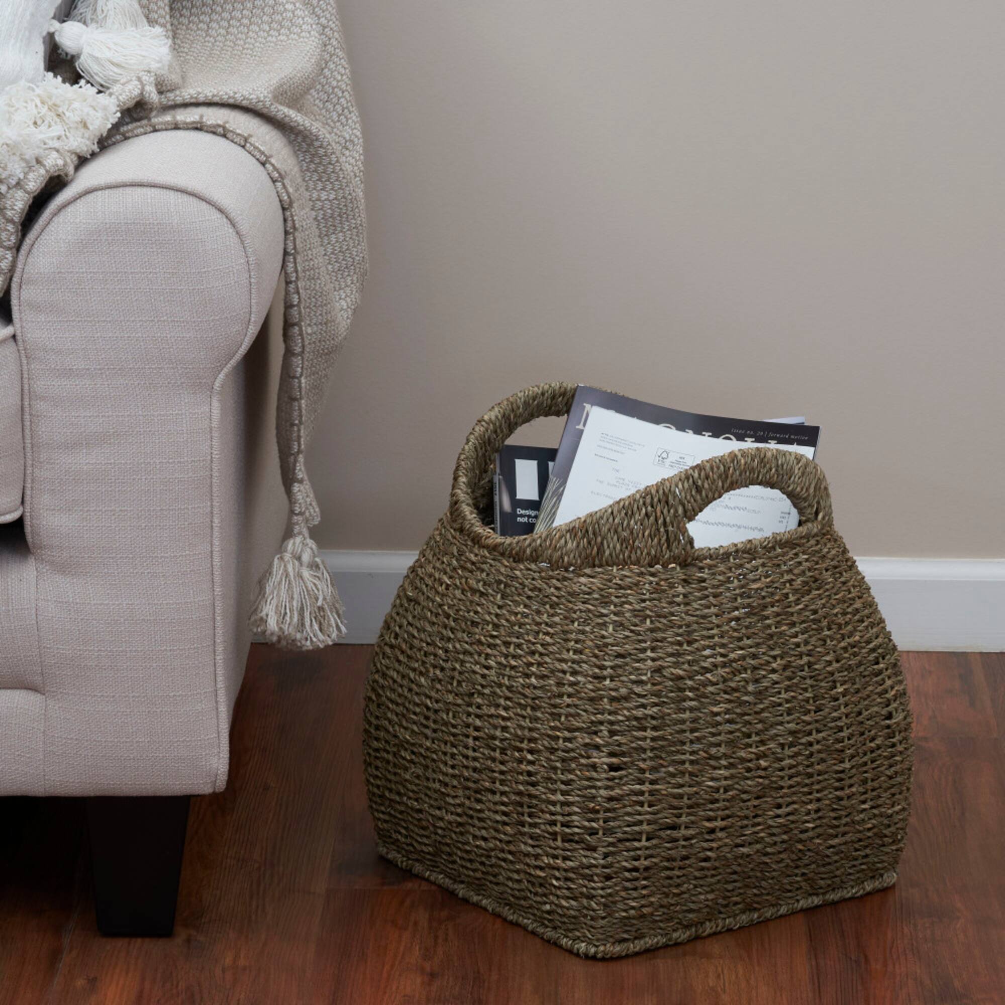 Household Essentials Brown Basket with Handles